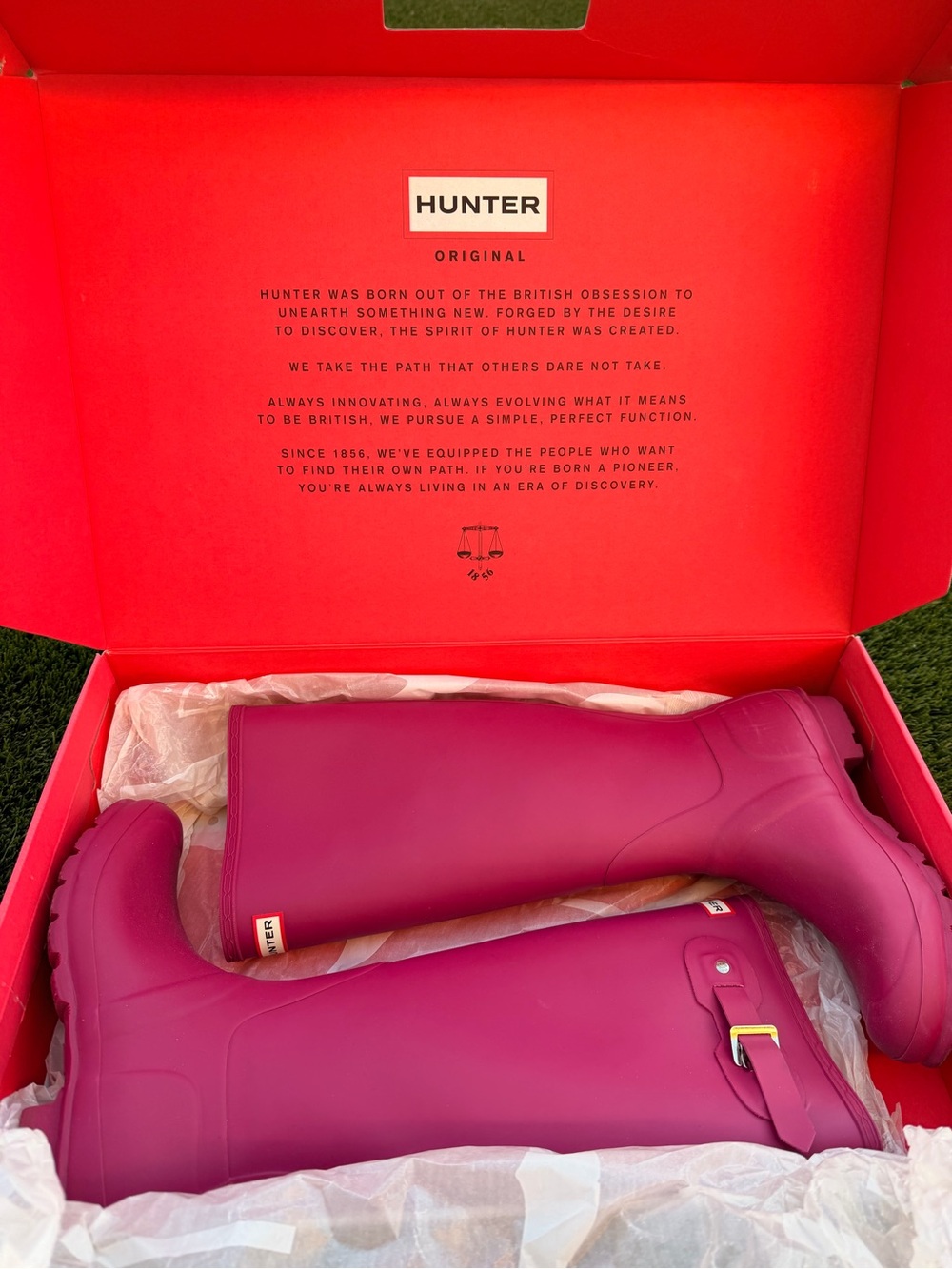 Raspberry Tall Hunter Boots